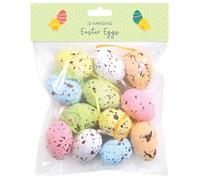 Tallon Decorative Assorted Hanging Easter Eggs Seasonal Decorations-12 Pack