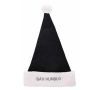 Tallon Festive Wonderland Novelty Black Xmas Christmas Hat - Bah Humbug, Small, One Size, XS0274