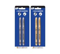 Tallon Gold and Silver Marker Pens Per Pack x2 (Pack of 12) 5641