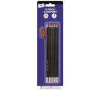 Tallon HB Text Pencil With Eraser (Pack of 10) in Black Tallon Black