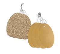 Tallon International 20 Luxury Oval Tags, Glitter Foil Design, Gold, 10.5x6cm, Pack of 20