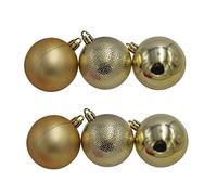 Tallon International 6 Pack Shatterproof Baubles 60mm - Christmas Tree Decoration - Gold