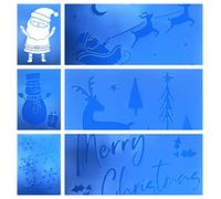 Tallon International 6 Snow Spray Stencils for Christmas - Plastic Reusable Stencils - (22045)