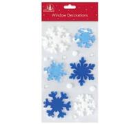 Tallon International Christmas Gel Window Sticker - Christmas Gel Clings Decoration (Snowflake (22006))