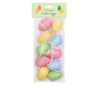 Tallon International Easter Decorations, Bonnet Arts and Crafts, Egg Hunt - 10 Pack Glitter Eggs, Multicolor, 4x4