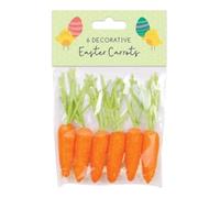 Tallon Easter Carrot Decorations - Pack of 6, Multi