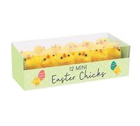 Tallon International Easter Decors, Bonnet Arts and Crafts, Egg Hunt - 12 Pack Mini Chicks, Yellow, 4x4