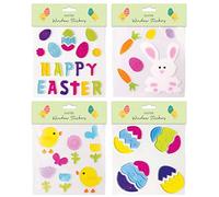 Tallon International Easter Room Decorations - 4 Pack Window Gel Stickers