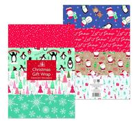 Tallon International Festive Wonderland 8 Sheets of Gift Wrap, Christmas, Multi Coloured