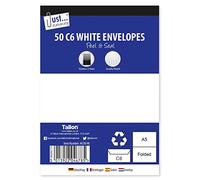 Tallon Just Stationery C6 Peel & Seal Envelopes - White (Pack of 50)