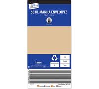 Tallon Just Stationery DL Peel & Seal Manila Envelopes (Pack of 50), 4675