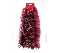 Tallon 7162 Festive Wonderland Xmas Christmas Shiny Fine Cut & Matt Zig Zag Tinsel 12M - Berry Red