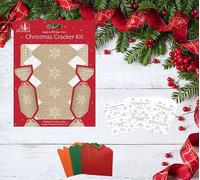 Tallon Pack Of 6 Mini Christmas Crackers Kit Make & Fill Your Own Gift Cracker Kraft Snowflake