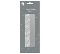 Tallon Pack of 8 Christmas Tissue Paper Sheets - Plain Silver and Silver Snowflakes - Perfect for Presents and Gifts for Christmas, 70x50cm