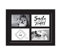 Tallon Photo Frames - 4-Aperture - Black - 4x6"