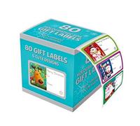 Tallon Silver Foil Adhesive Gift Labels - 80 Count Assorted Designs