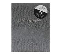 Tallon Snake Skin 6x4 Photo Album Memo Slip in Holds 100 Photos (Grey)