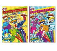 Tallon Superhero Colouring Book And Stickers 40 Page Colouring Book Includes Stickers Encourages Creativity Great For Kids Assorted