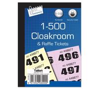 Tallon Cloakroom Ticket 1-500 8000