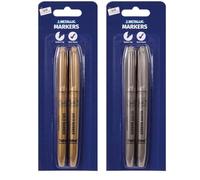 Tallon Gold and Silver Marker Pens Per Pack x2 (Pack of 12) 5641
