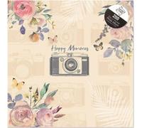 Tallon Vintage Cream Happy Memories 6x4 Photo Album Memo Slip in Holds 200 Photos