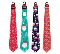 Tallon Xmas Musical Jingle Christmas Party Tie for Adults, Assorted Designs X1