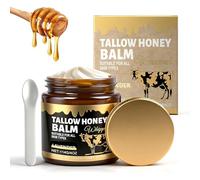 Tallow and Honey Balm 114g Moisturizing Tallow Face Cream with Stainless Steel Spatula Spoon Grass-fed Beef Tallows and Wild Honey Cream Deep Hydration for Face and Body