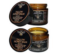 Tallow and Honey Balm, 2 PCS Tallow Face Cream, Moisturising Cream for Soft, Smooth Skin Handcrafted Easily Absorbed Non-greasy for All Skin Types (57g)