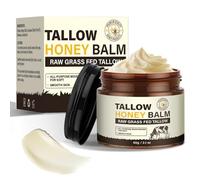 Tallow and Honey Balm, Beef Tallow Skin Care, 100% Natural Grass-Fed Whipped Tallow Cream, Organic Tallow Moisturiser with Olive Oil & Raw Honey, Deep Hydration Nourishing for Face & Body