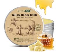 Tallow and Honey Balm, Deeply Moisturizing for Face & Body, Tallow Face Moisturizer, Grass-Fed Beef Tallow for Skin, Soothing All-Natural Moisturizer for Dry and Sensitive Skin, 2.5 oz