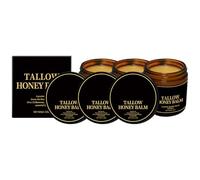 Tallow and Honey Balm for Face, 100% Grass-Fed Beef Tallow, Natural Honey & Beeswax Moisturising Cream, Deep Hydration & Care, Moisturising Cream for Soft, Smooth Skin