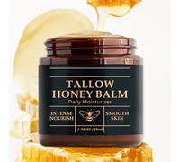 Tallow and Honey Balm for Face & Body - Beef Tallow - Organic Grass-Fed Beef Tallow Balm with Raw Honey - Unscented Natural Tallow Face Cream - Deep Hydration & Nourish, Fast-Absorbing(50g）