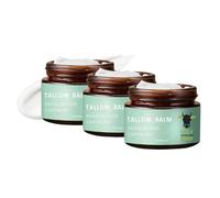 Tallow and Honey Balm, Organic Beef Tallow Cream for Face & Body, Grass Fed Natural Tallow Balm for Dry Sensitive Skin, Deeply Moisturising for Smooth Skin, Daily Body Care for Men and Women (3pc)