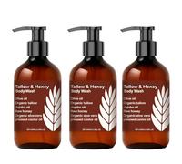 Tallow and Honey Body Wash, Grass Fed Beef Tallow Soap, Rough and Bumpy Skin Bodys Washs, Exfoliating Body Wash, Hydrating & Nourishing for All Skin Types (3)
