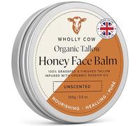 Tallow and Honey Face Balm - Organic Grassfed Beef Tallow Skin Care Cream with Rosehip, for Skin Moisturiser and Sensitive Skin, Dry Skin Relief, Handmade in the UK, 100g