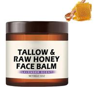Tallow and Raw Honey Face Balm, Lavender Scent Moisturizing Cream, Long-Lasting Moisturizing Balm, Soothing Dry/Sensitive Skin Care, Non-Clogging Pores, for All Skin Types (1pcs)