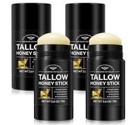 Tallow Balm Stick with Raw Honey & Beeswax - 100% Grass-Fed, Natural Moisturiser for Face & Body - For Sensitive, Dry Skin - Nourishing Bar with Shea Butter, Olive Oil, Vitamins & Antioxidants (2 PCS)
