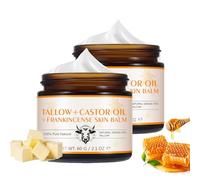 Tallow Castor Oil Frankincense Oil Skin Balm, Beef Tallow and Honey Balm Frankincense Oil for Skin, Natural Organic Grass-Fed Beef Tallow, Face & Body Moisturizer for Sensitive Skin (2)