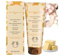 Tallow Glow Balm with Colloidal Oatmeal,Tallow Barrier Reconstruction Balm,Korean Moisturiser & Firming Body Lotion for Women,Deep Nourishment Body Cream to Soothe Dry Skin,Strengthen & Tighten