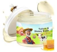 Tallow & Honey Balm, Beef Tallow Face Moisturizer, with Grass-Fed Butter & Raw Wild Honey for Smooth, Hydrated Skin, Gentle Formula for Women, Face & Body Moisturizer -2.12 OZ
