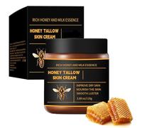Tallow Honey Balm, Tallow and Honey Balm for Face, 100% Organic Whipped Beef Tallows Face Moisturizer with Raw Honeys and Beeswax, Deep Nourishing (1)