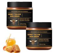 Tallow Honey Balm, Tallow and Honey Balm for Face, 100% Organic Whipped Beef Tallows Face Moisturizer with Raw Honeys and Beeswax, Deep Nourishing (2)