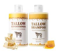 Tallow Shampoo and Conditioner Set, 250ml Tallow Sham-poo, Natural Tallo/w Hair Care Kit, Add Shine & Softness, Nourish Scalp & Hair, Improve Frizz, Suitable for All Hair Types (A+B)