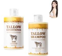 Tallow Shampoo and Conditioner Set, Natural Tallow Hair Care Set, Deeply hydrates, reduces frizz, and adds shine. Suitable for all hair types.