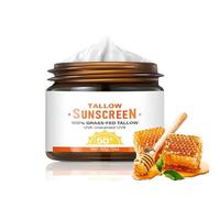 Tallow Sunscreen SPF 50+, Beef-Tallow Sunscreen Balm, Natural Suncream for Face & Body, Lightweight Moisturizing Sun Cream & Total Sunblock for Outdoor Activities (1)