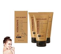 Tallow Sunscreen Spf 50, Zinc Oxide Sunscreen, Natural Tallow & Zinc Oxide SPF50 - 85g Water-Resistant, Non-White Cast Mineral Cream for Face & Body (255g)