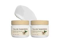 Tallow Sunscreen with Zinc Oxide, Natural Grass Fed Tallow Sunscreen for Face & Body, Organic Sunblock Non Greasy & Water Resistant Sun Cream Moisturiser Suncream for All Skin Types (2)