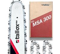 tallox Professional Blade and 3 tallox Saw Chains Semi Chisel .325 Inch 1.3 mm 62 TG for 37 cm Blade Compatible with Stihl