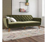Novogratz Ng Tallulah Memory Foam Futon Green Velvet, Green
