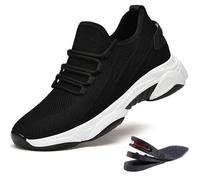 Tallure Shoes Onne - 4" 10cm Boost, Tallure Sneakers Women Men Trainers Taller Elevator Height Boosting Increasing Shoes (4cm-Black, Adult, Women, 3.5, Numeric, UK Footwear Size System, Medium)